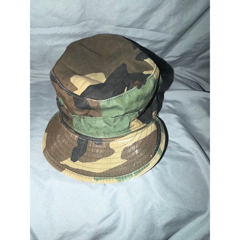 1987 US Army Woodland Camo Field Cap Ear Flaps Size 7 Propper USGI Vintage